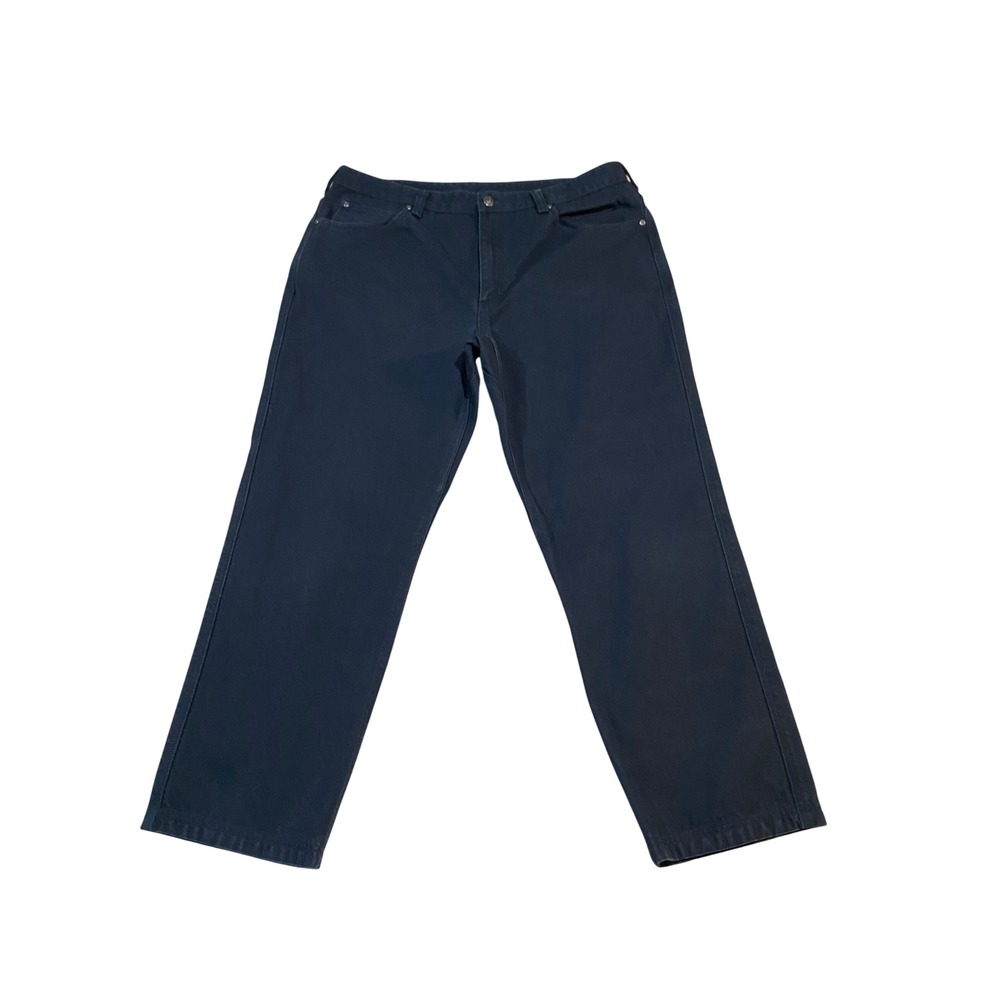 Duluth Trading Co Fire Hose Work Pants Navy Blue 40x30 86125B Mens Cotton Canvas